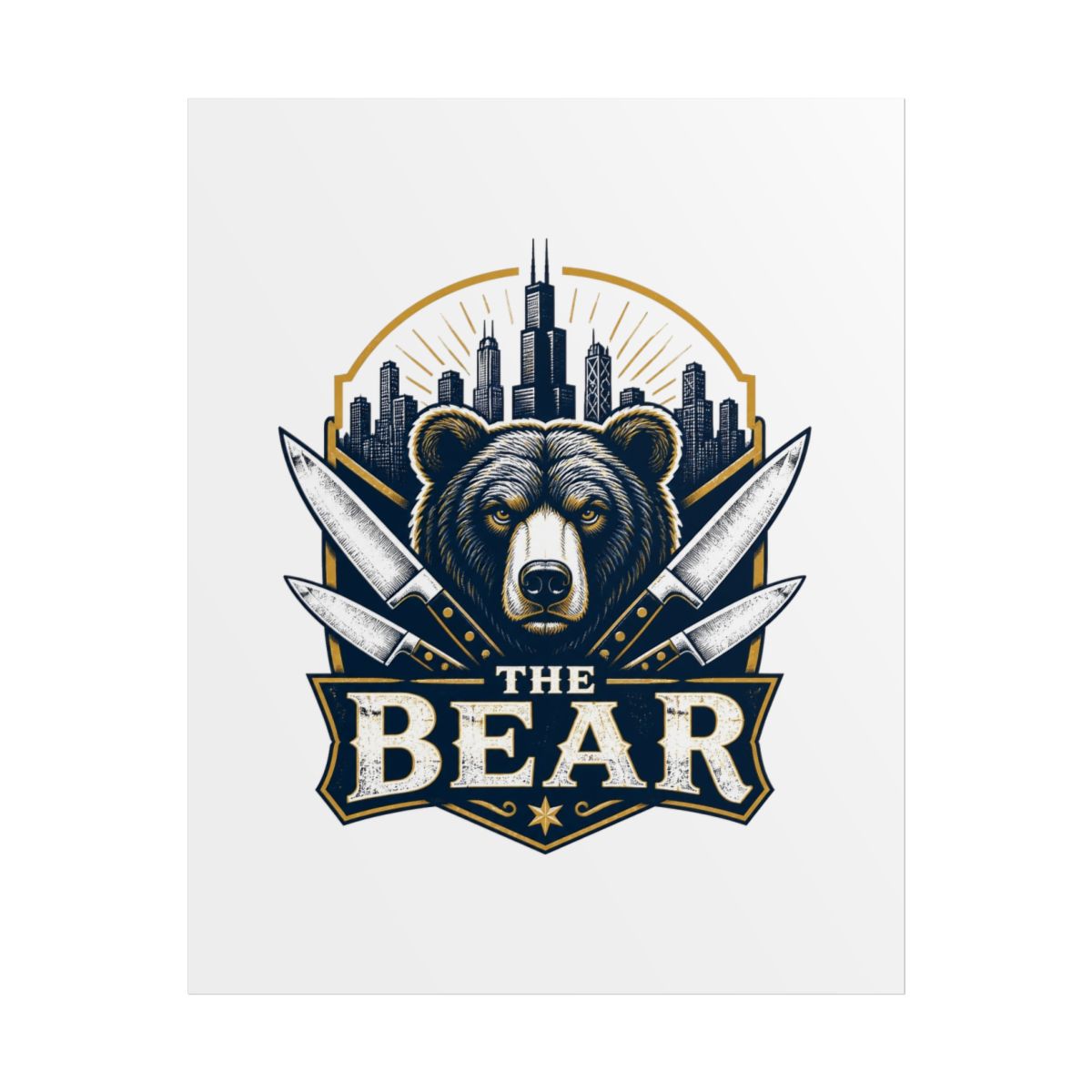 The Bear "s knives and Chicago" Poster