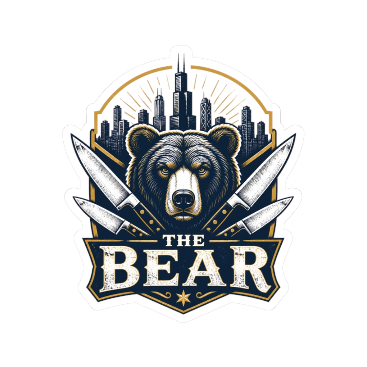 The Bear "s knives and Chicago" Sticker