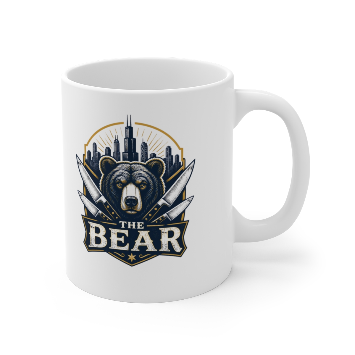 The Bear "s knives and Chicago" White Mug