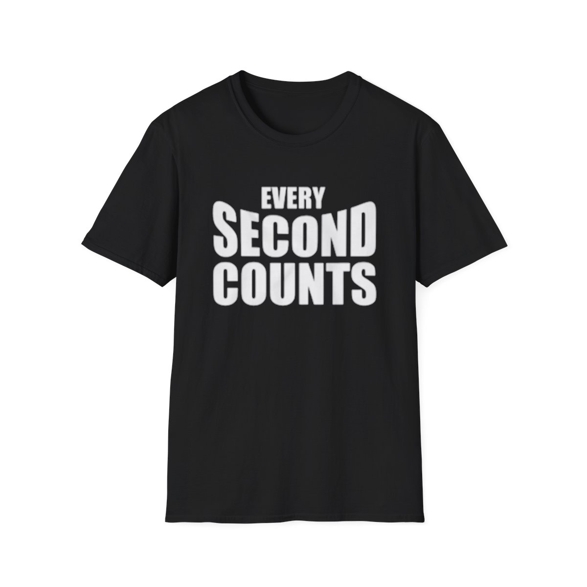 Every Second Counts T-Shirt | Bold Text Motivational Tee | The Bear