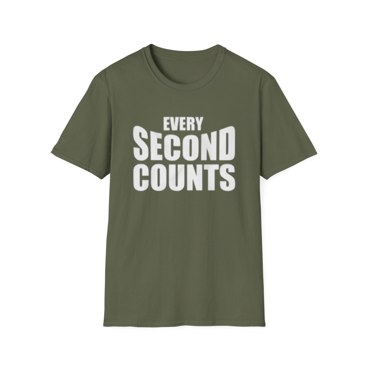 Every Second Counts T-Shirt | Bold Text Motivational Tee | The Bear - alternate angle 2, merchandise