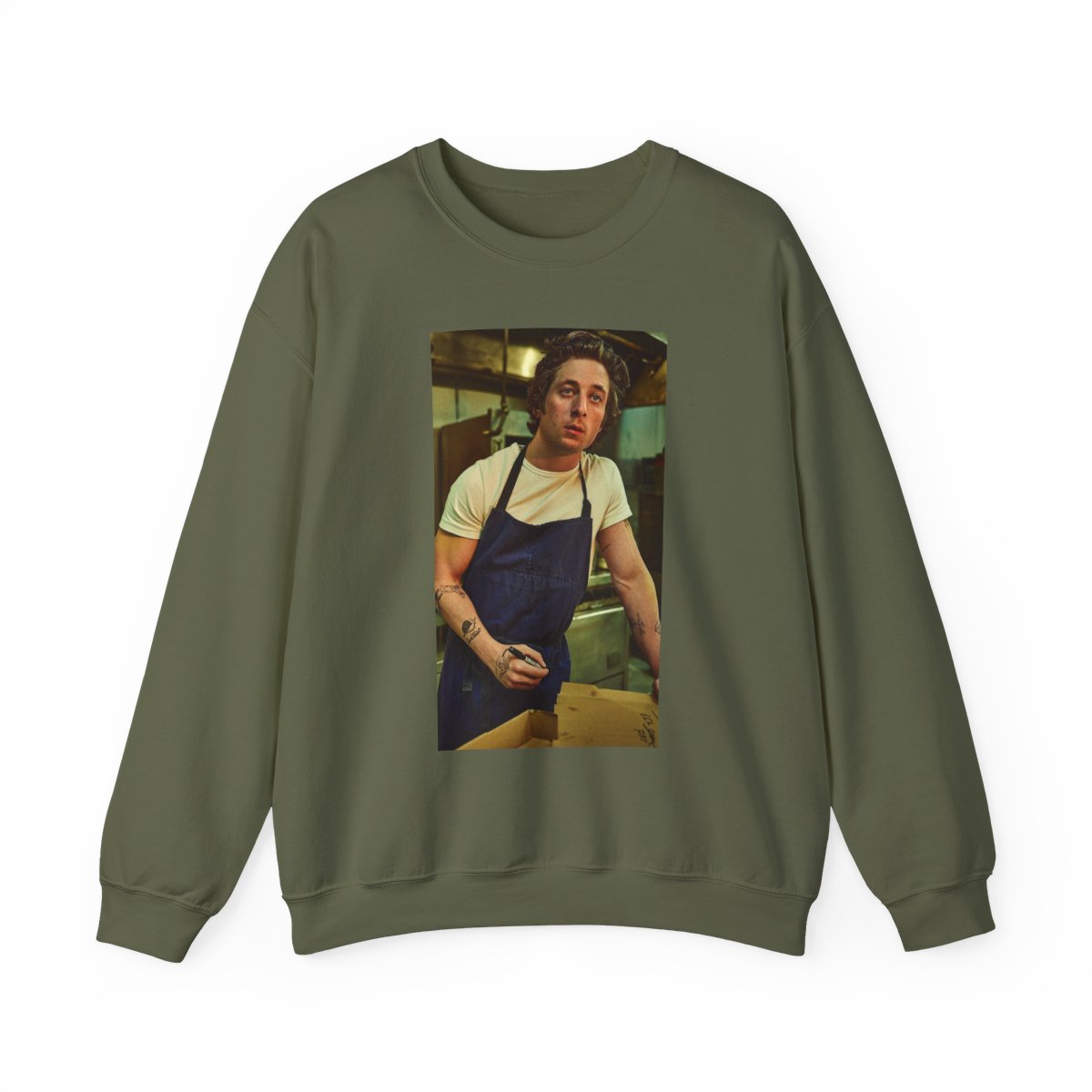 Male Baker Portrait Sweatshirt | Vintage Kitchen Chef Photo Crewneck | The Bear - alternate angle 3, merchandise