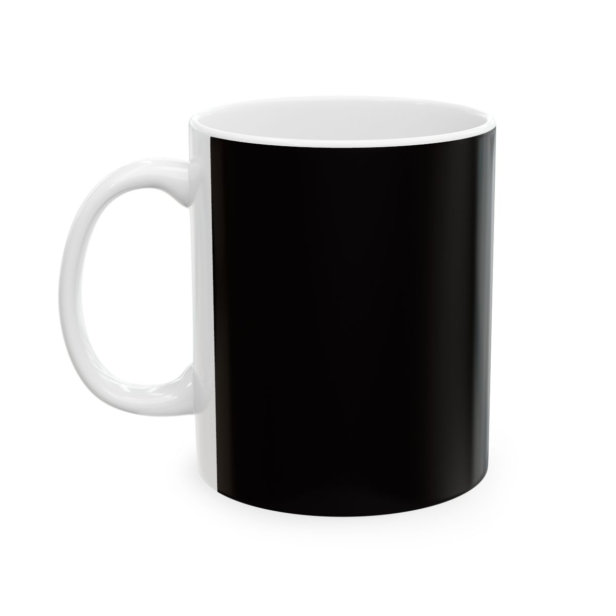 THE BEAR mug | Black background, bold cream typography, 11oz or 15oz ceramic | The Bear - alternate angle 3, merchandise