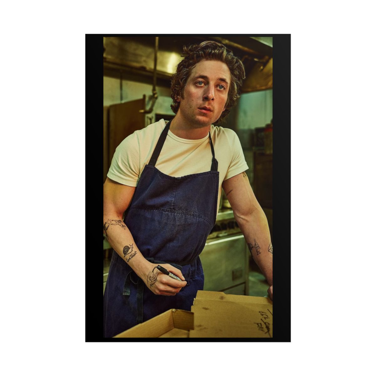 Vintage Chef Portrait Rolled Poster | Kitchen Staff Photo Wall Art | The Bear
